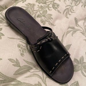 Clarks Leather Slides